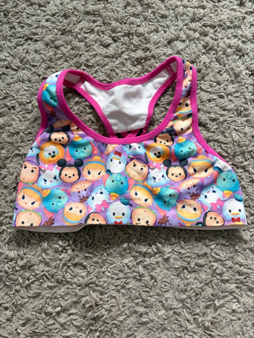 Disney multi character sports bra